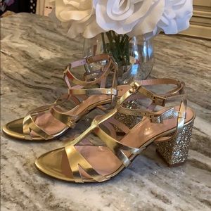 Kate Spade gold sandals-6 worn once!